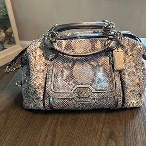 Coach Campbell Leather Exotic Satchel G1380-f26041